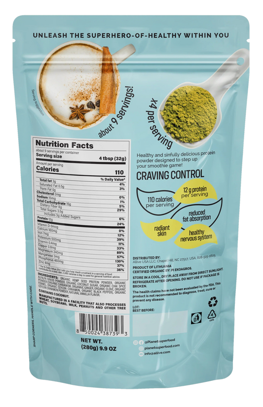Organic Vanilla Chai Protein Powder