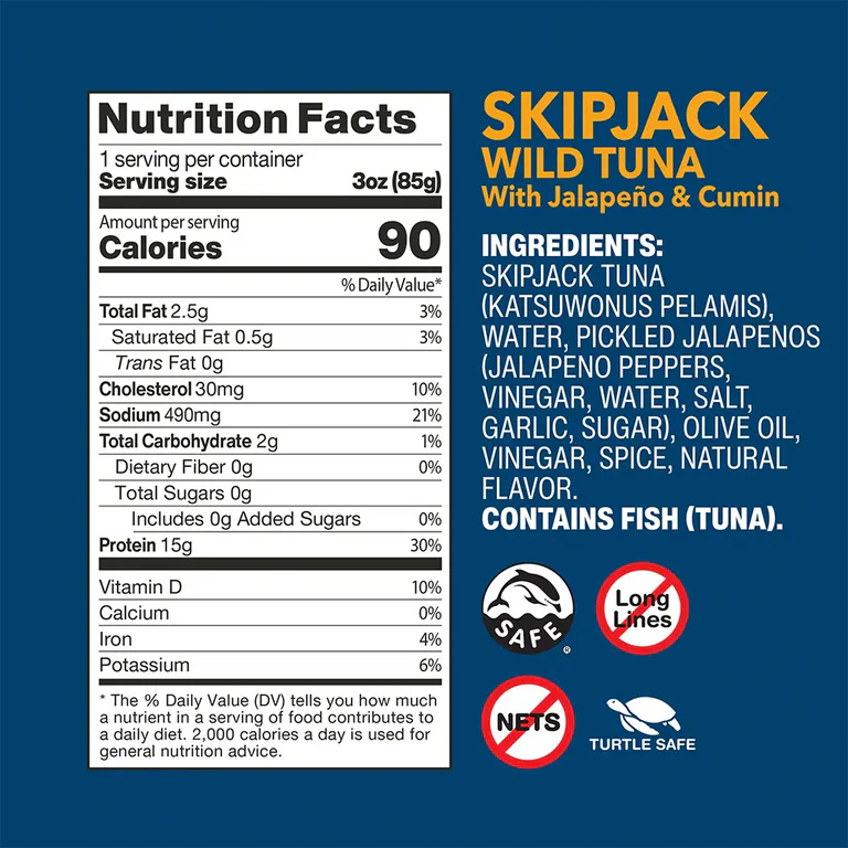Light Tuna with Jalapeno & Cumin (12 Pack)