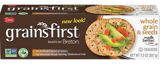 Grainsfirst Whole Grain Crackers By Breton