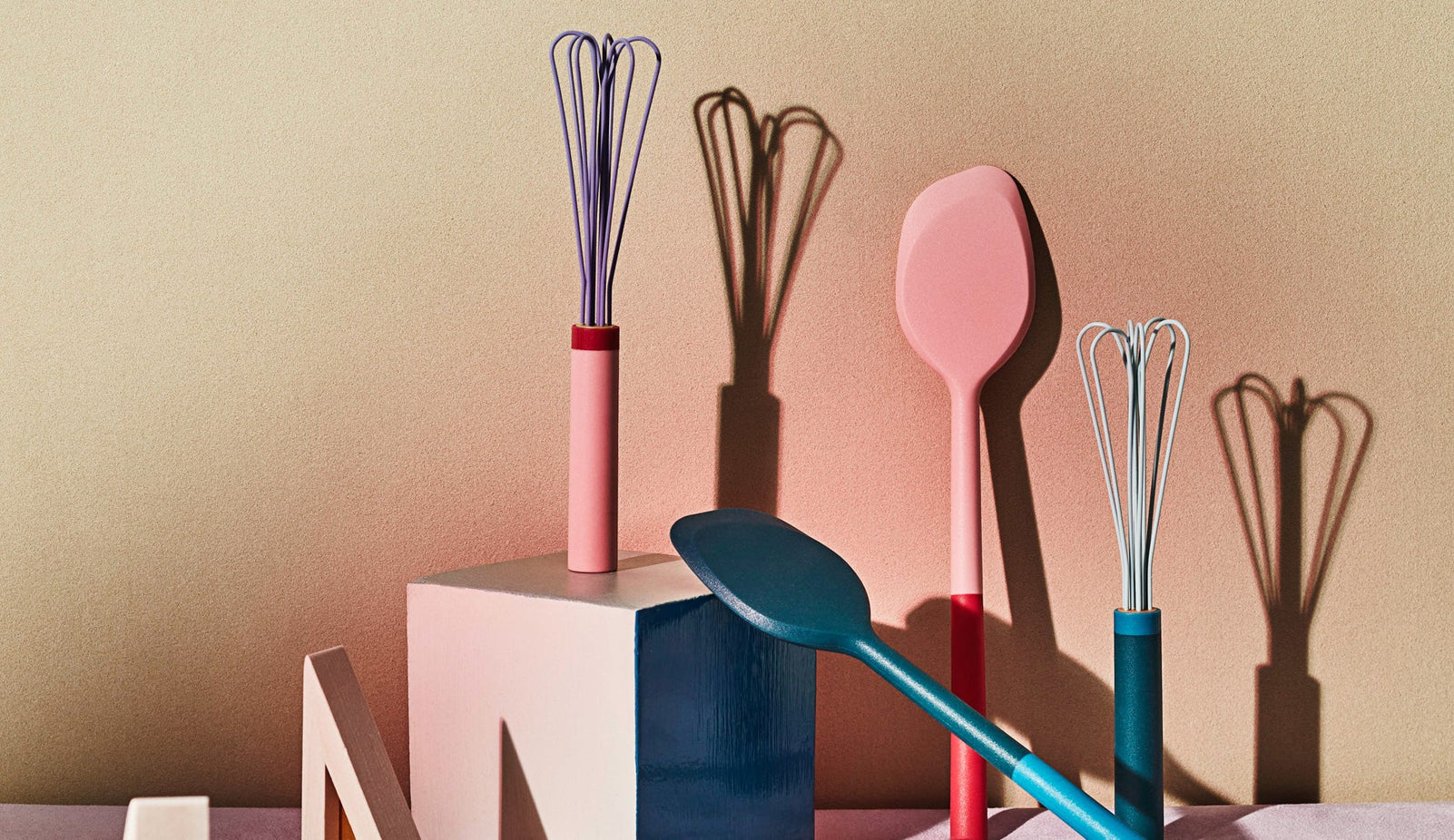 Kids Set - Green Whisk, Pink Spatula