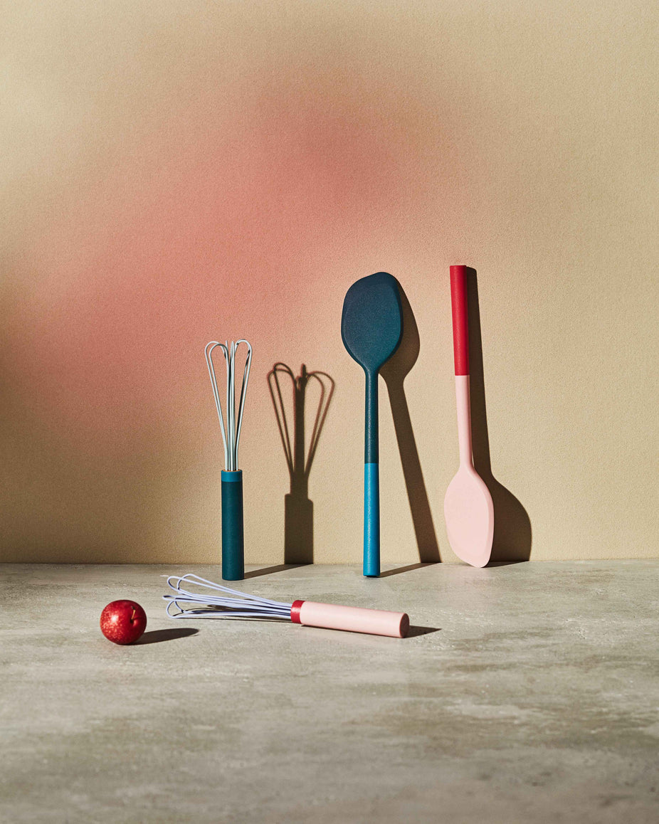Kids Set - Green Whisk, Pink Spatula