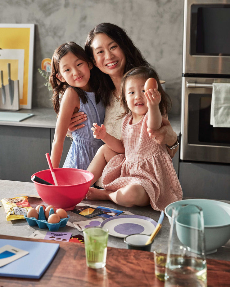 Kids Set - Green Whisk, Pink Spatula