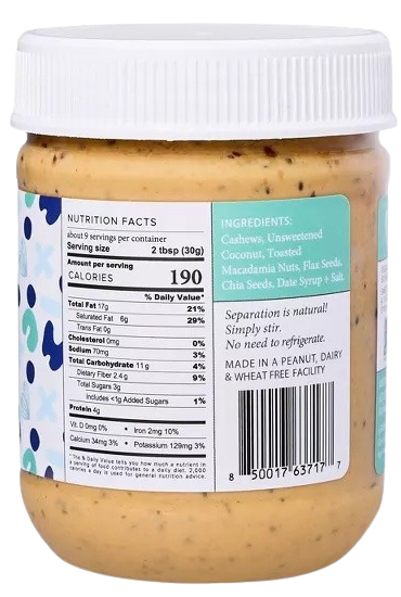 Toasted Macadamia Nut With Chia + Flaxseed