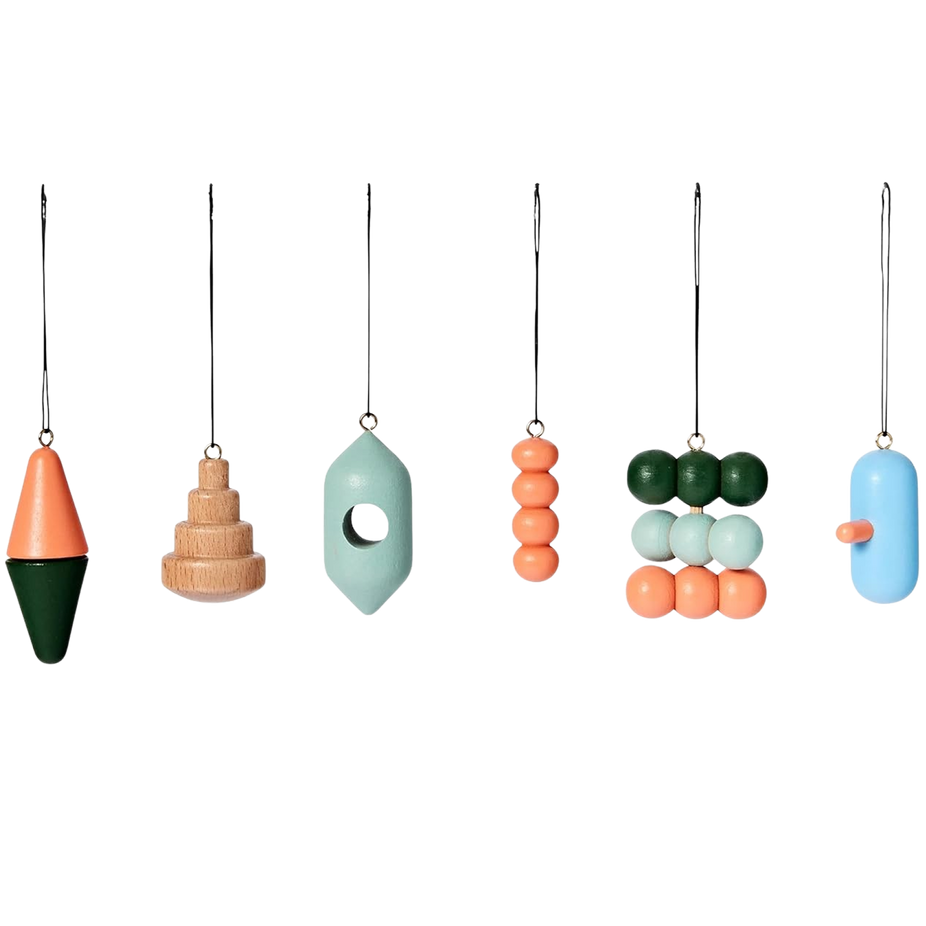 Wooden Ornaments (Set of 6)