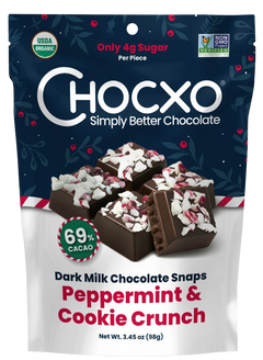Peppermint & Cookie Crunch Dark Milk Chocolate Snaps