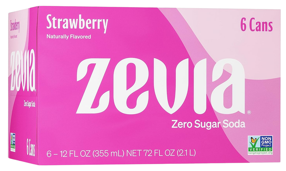 Strawberry Zero Sugar Soda (6 Pack)