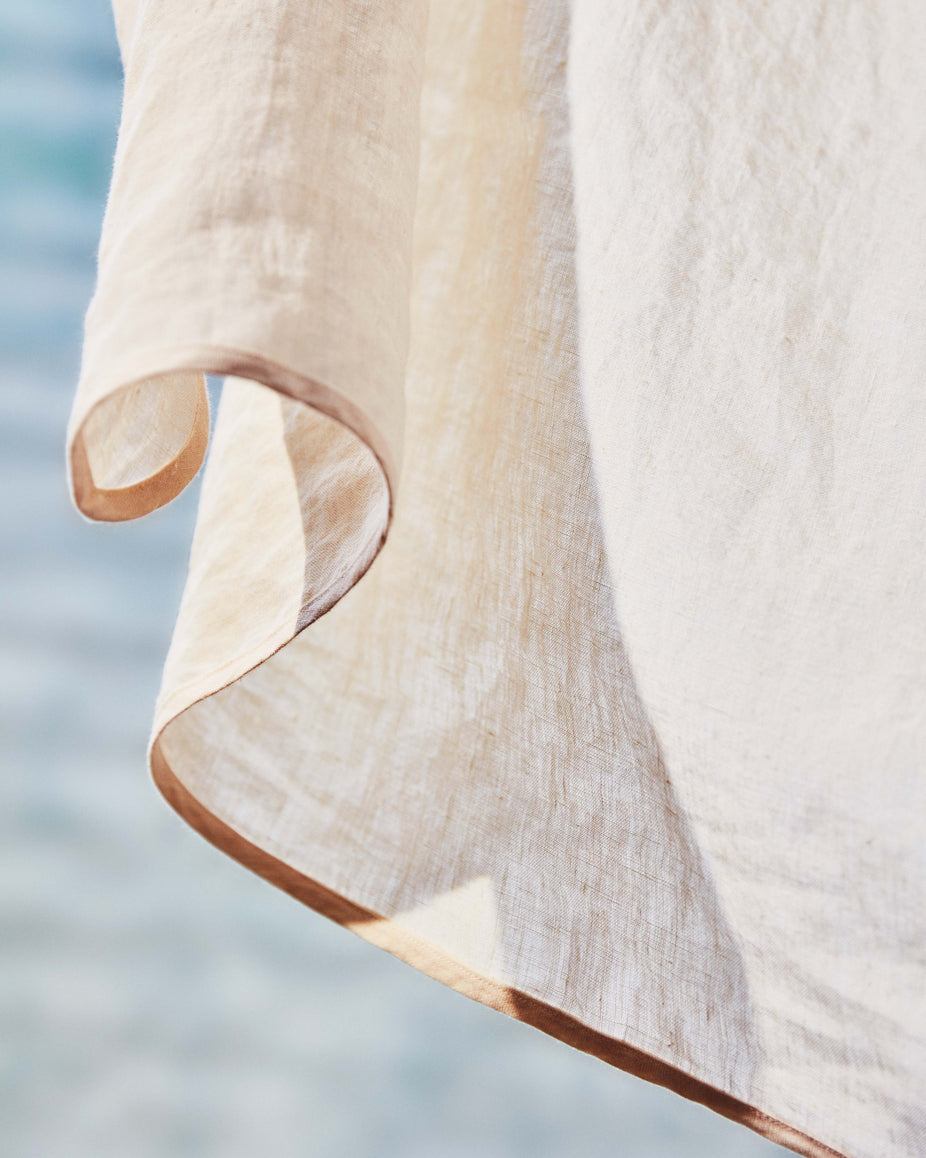 Linen Table Cloth - Blue Grey