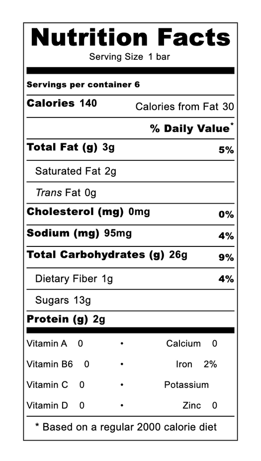Organic Chewy Vanilla Chip Granola Bars (6 CT)