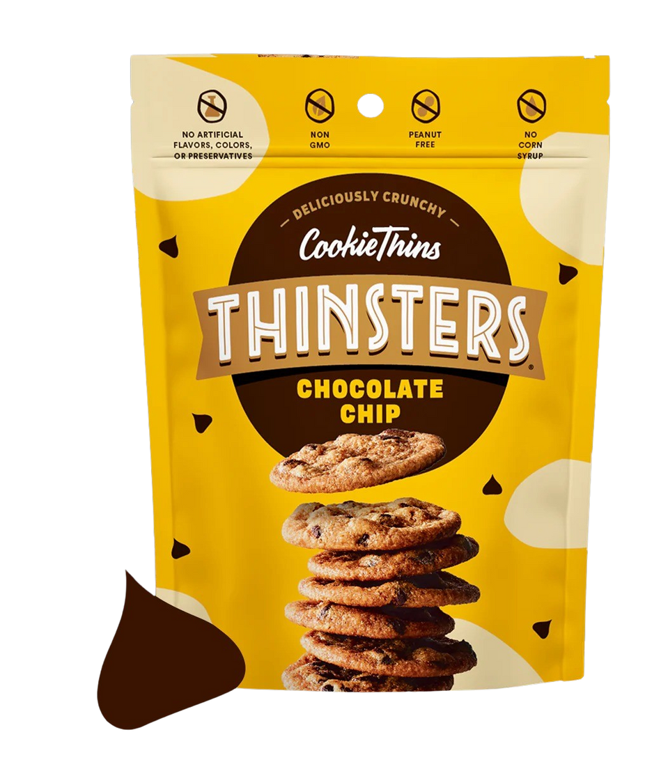 Cookie Thins Thinsters Variety Pack - Chocolate Chip, Toasted Coconut, Vanilla Bean, Key Lime Pie, Brownie Batter, Meyer Lemon (6 Pack)