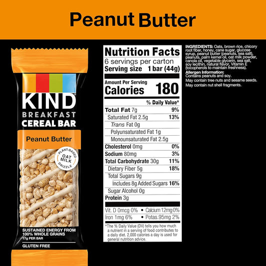 Peanut Butter Cereal Oats Bars (6 CT)