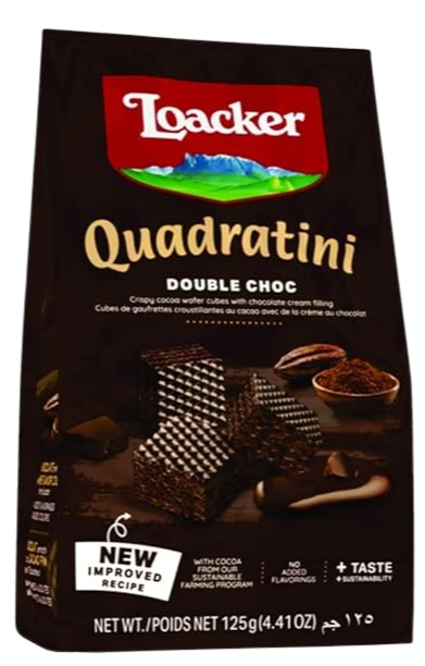 Quadratini Double Choc Wafer Cookies (6 Pack)