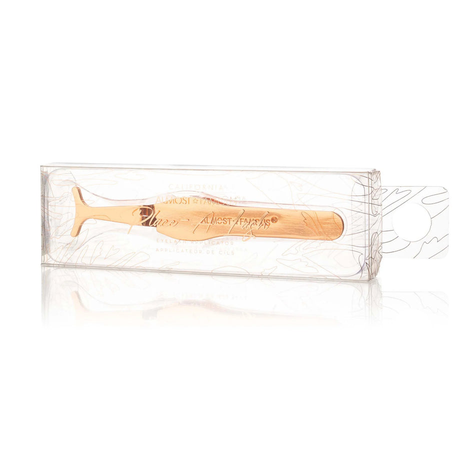 Magnetic Eyelash Applicator Tweezers - Rose Gold