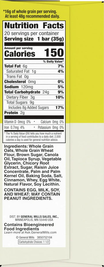 Soft-Baked Oatmeal Squares - Cinnamon Brown Sugar (20 CT)