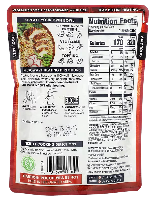 Ready to Heat Fried Rice (6 Pack)
