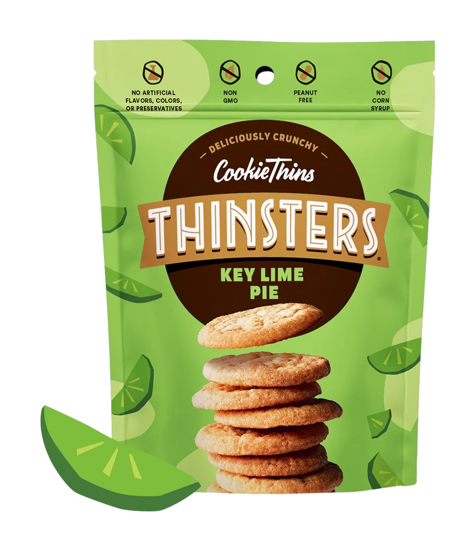 Cookie Thins Thinsters Variety Pack - Chocolate Chip, Toasted Coconut, Vanilla Bean, Key Lime Pie, Brownie Batter, Meyer Lemon (6 Pack)
