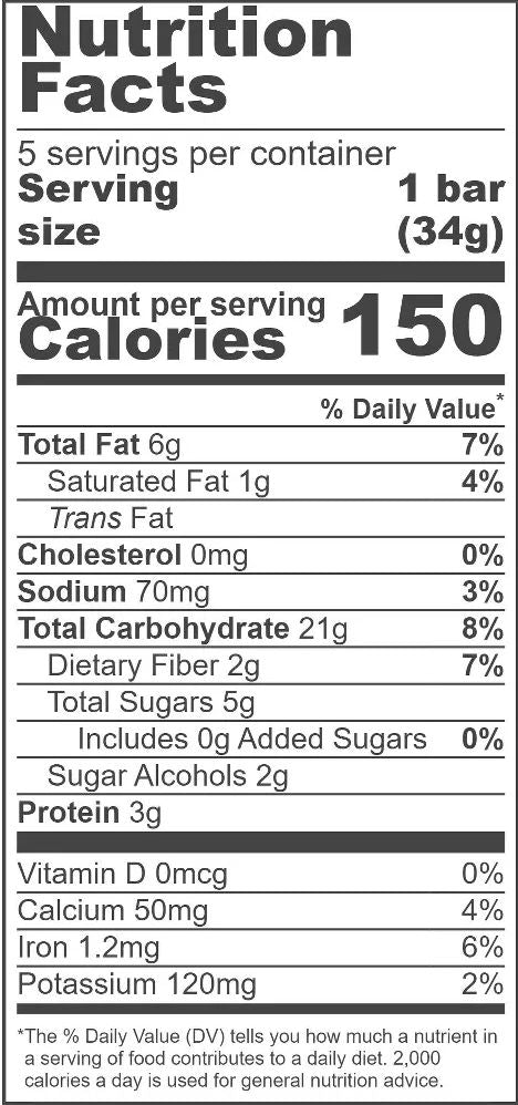 Cherry Cashew Chewy Granola Bars - No Added Sugar (5CT)