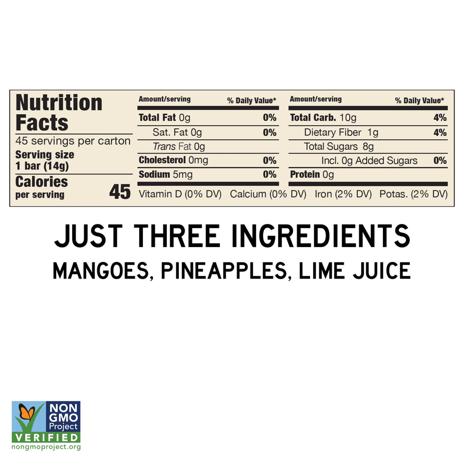 Mango Pineapple Lime Bar Minis (45 CT)
