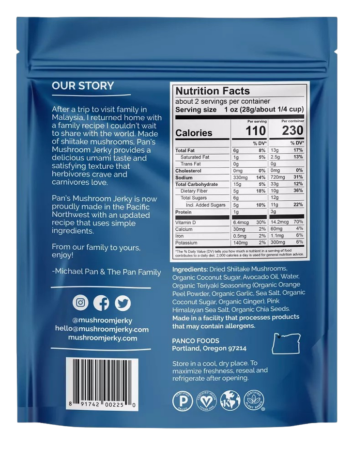 Mushroom Teriyaki Jerky