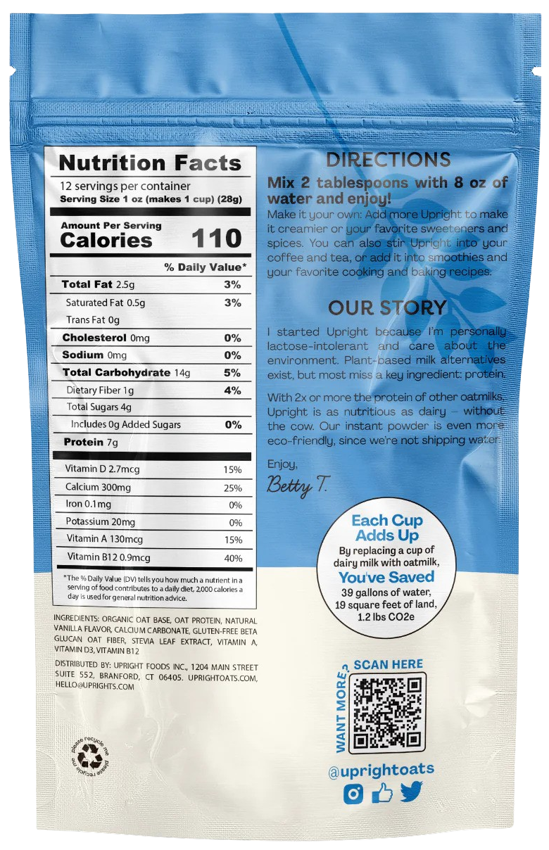 Instant Oatmilk - Vanilla (12 CT)