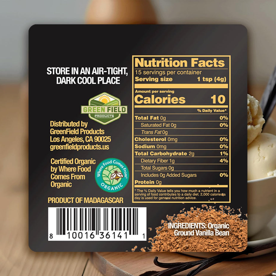 Organic Vanilla Bean Powder