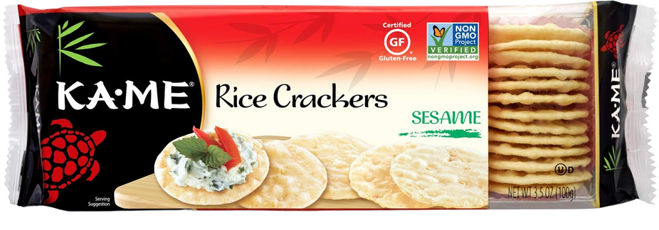 Gluten-Free Sesame Rice Crackers