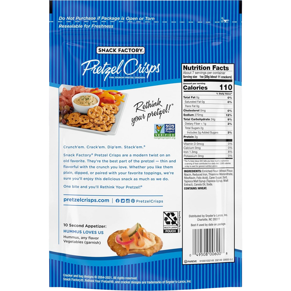 Original Pretzel Crisps (10 Pack)