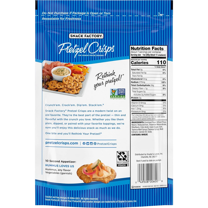 Original Pretzel Crisps (10 Pack)