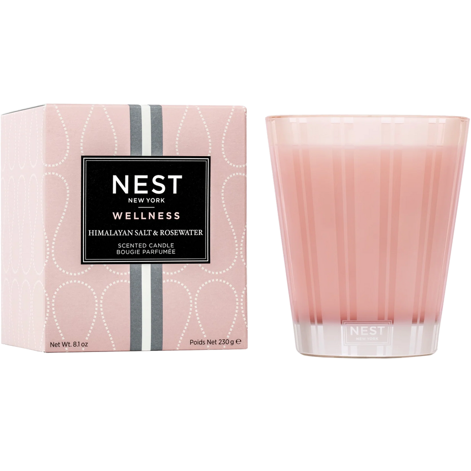 Himalayan Salt + Rosewater Scented Classic Candle