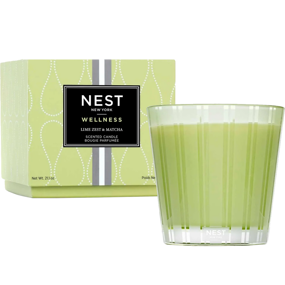 3-Wick Wellness Candle - Lime Zest & Matcha