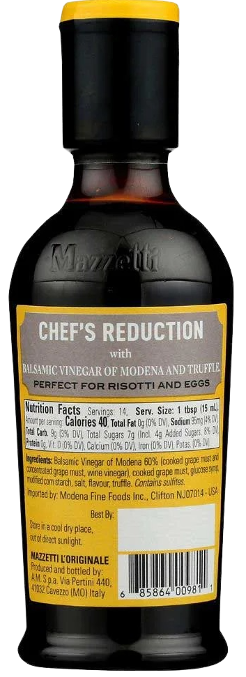 Nutrition Information - Chef's Reduction - Truffle