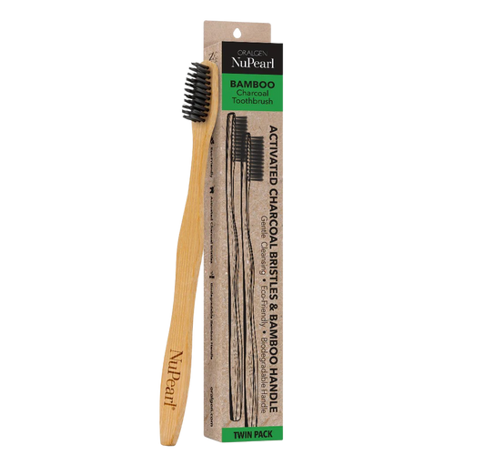 Charcoal Infused Bamboo Toothbrush 2 Brushes