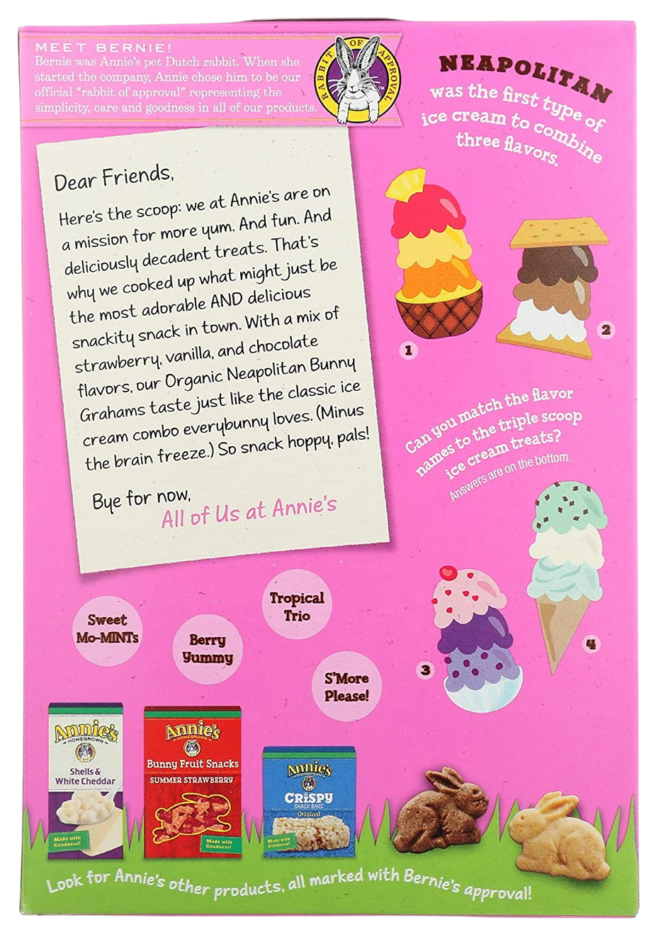 Organic Neapolitan Bunny Graham Crackers