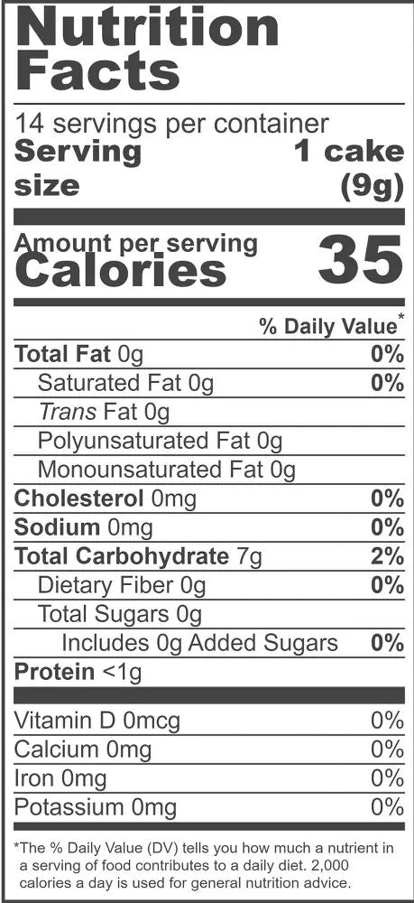 No Salt Plain Rice Cake