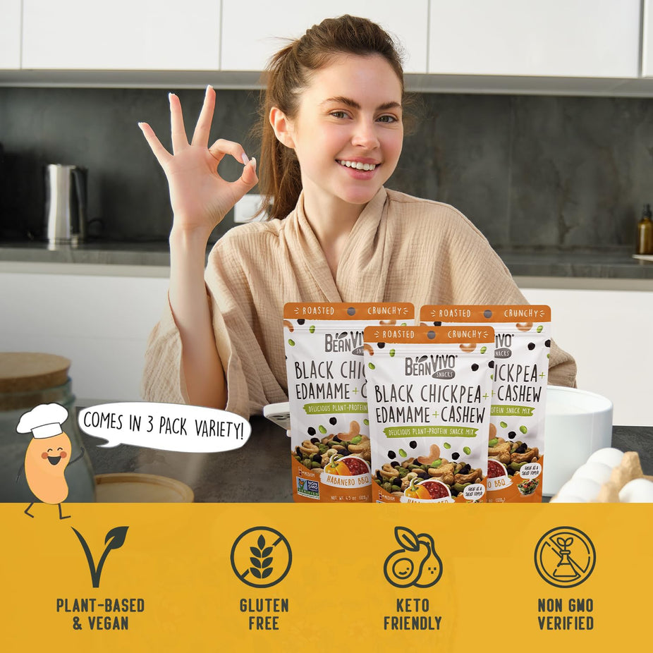 Dried Edamame, Roasted Cashew and Chickpeas - Habanero BBQ