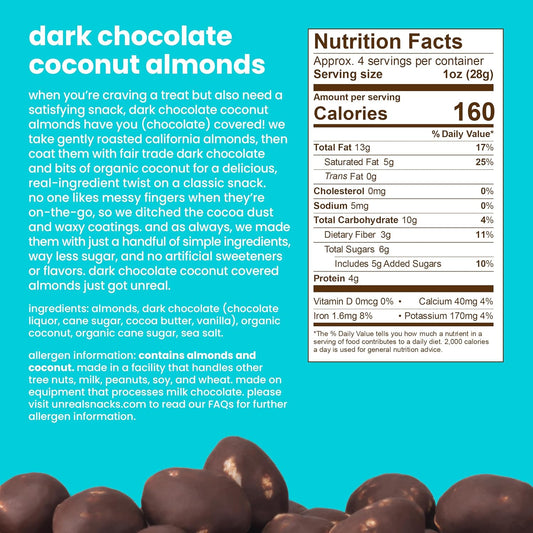 Dark Chocolate Coconut Covered Almonds