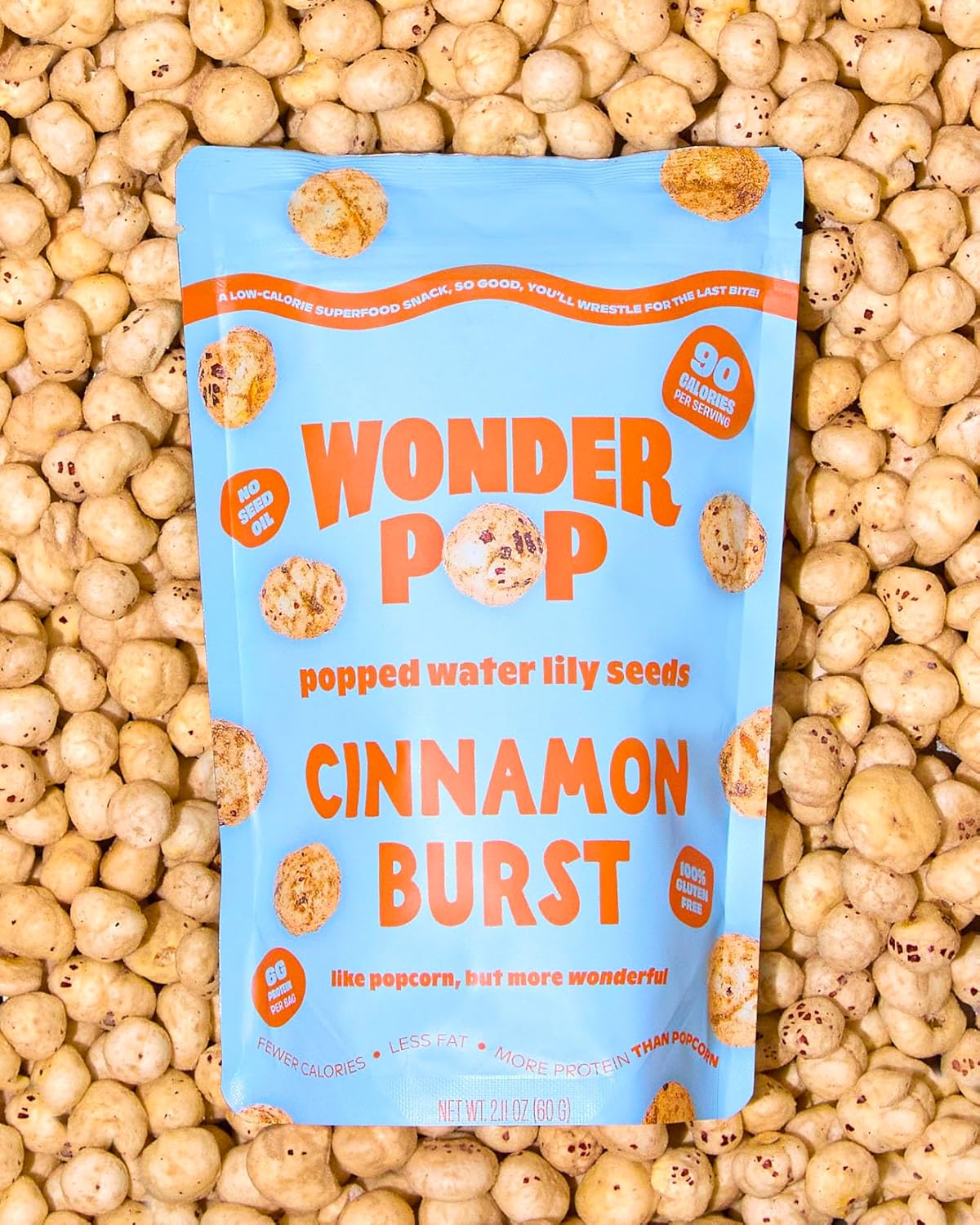 WonderPop Popped Water Lily Seeds - Cinnamon Burst (6 Pack) – Martie