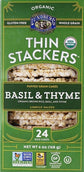 Thin Stackers Organic Basil & Thyme Organic Puffed Grain Cakes - Lightly Salted