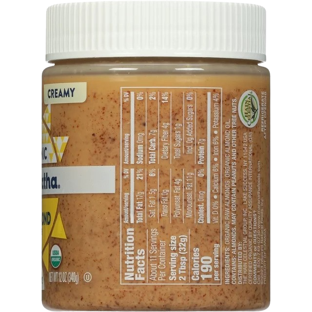 Organic Creamy Almond Nut Butter