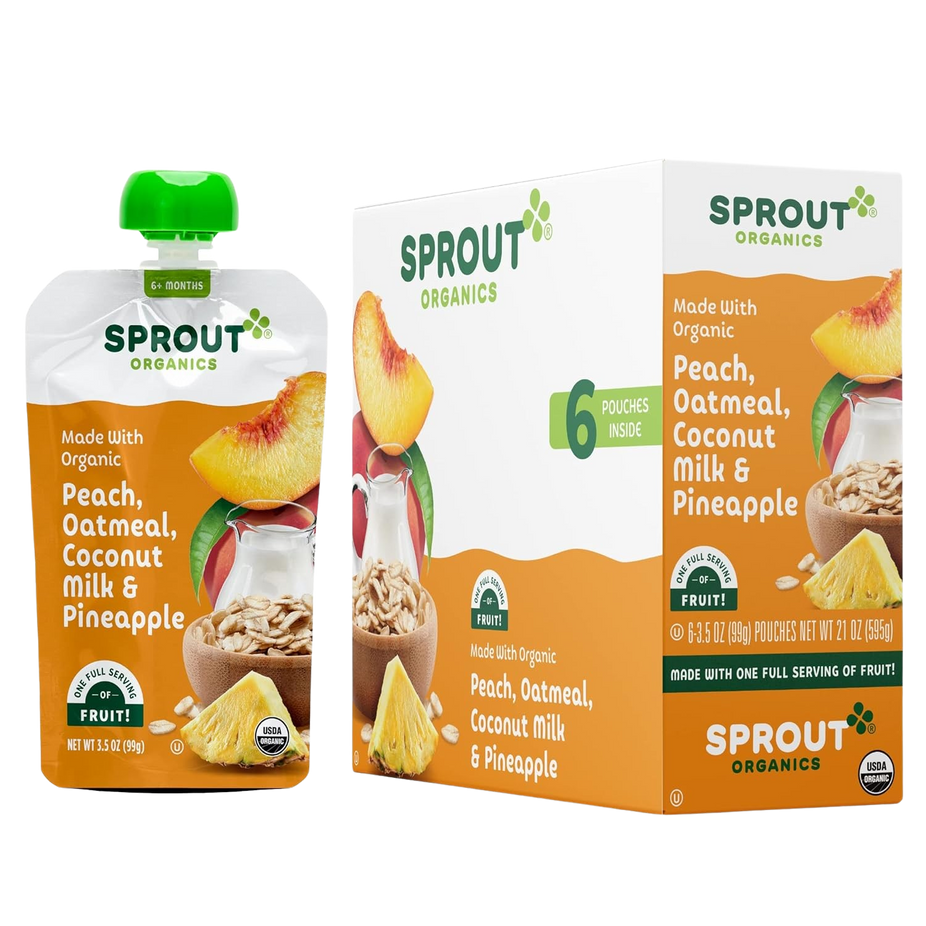 Peach Oatmeal Coconut Milk and Pineapple (6+ Months) (6 Pack)