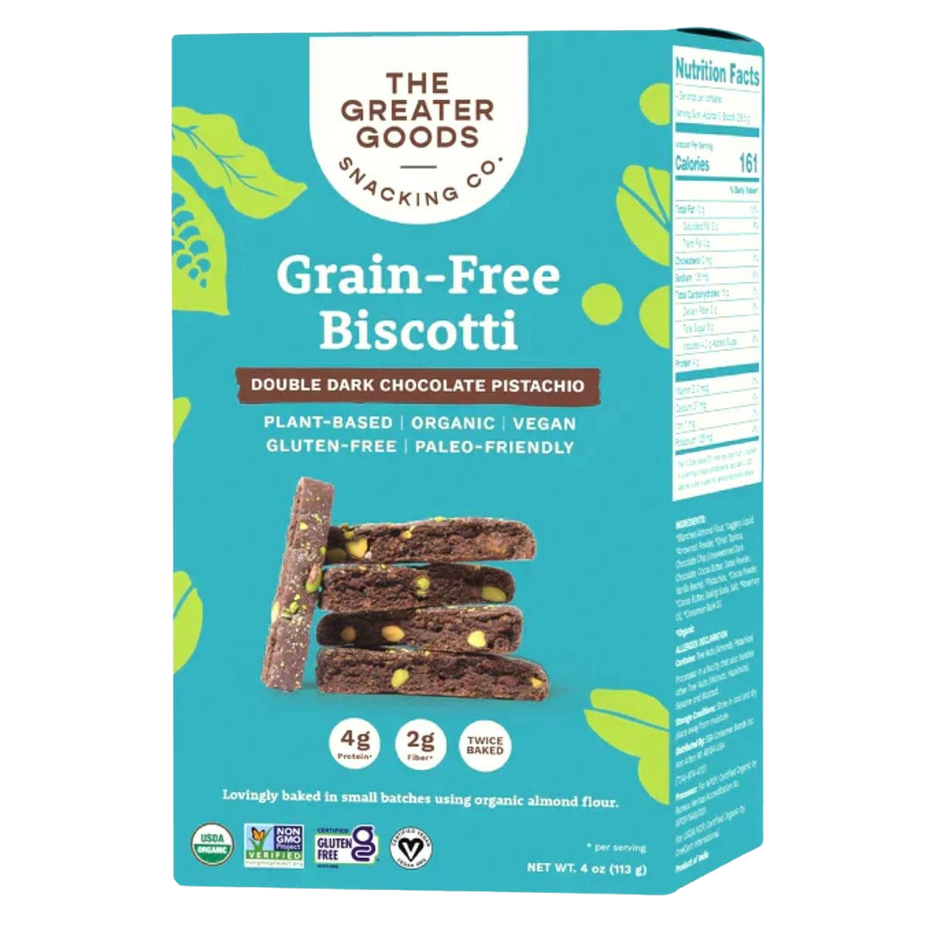Dark Chocolate Pistachio Grain Free Biscotti