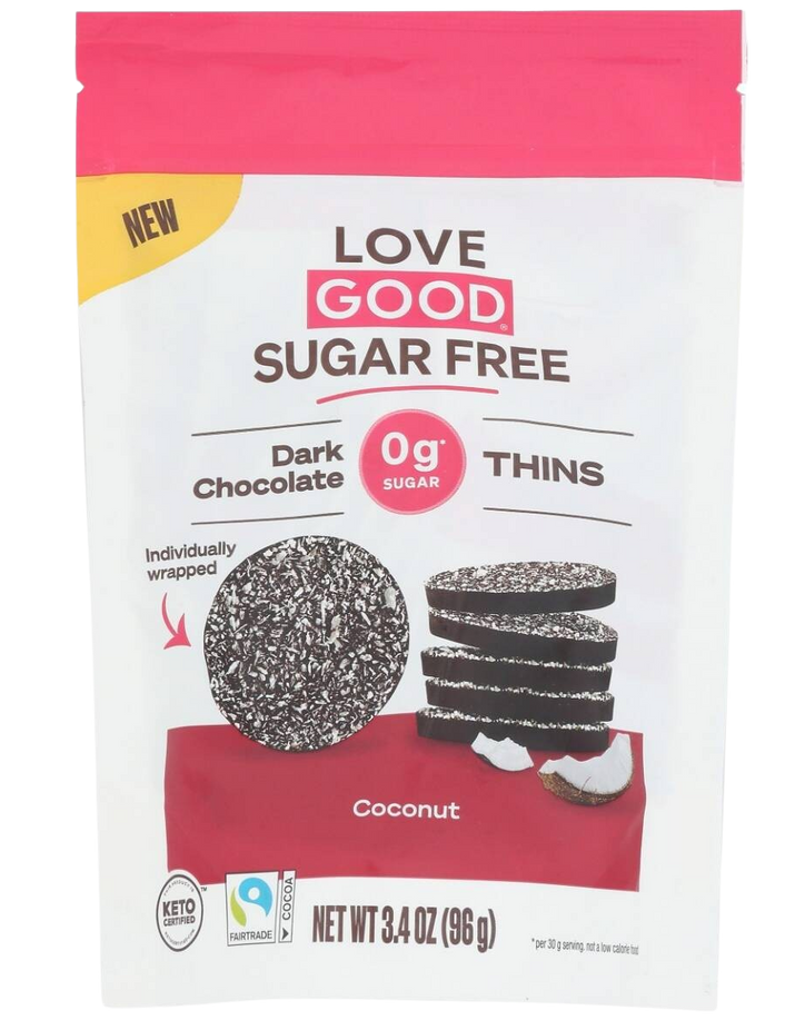 Sugar Free Thins Coconut Chocolate Cookies