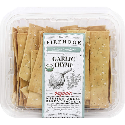 Organic Garlic & Thyme Baked Crackers