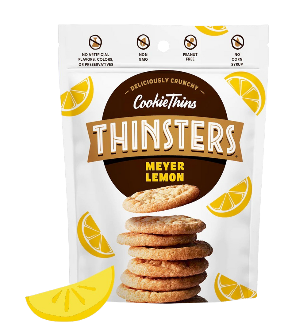 Cookie Thins Thinsters Variety Pack - Chocolate Chip, Toasted Coconut, Vanilla Bean, Key Lime Pie, Brownie Batter, Meyer Lemon (6 Pack)