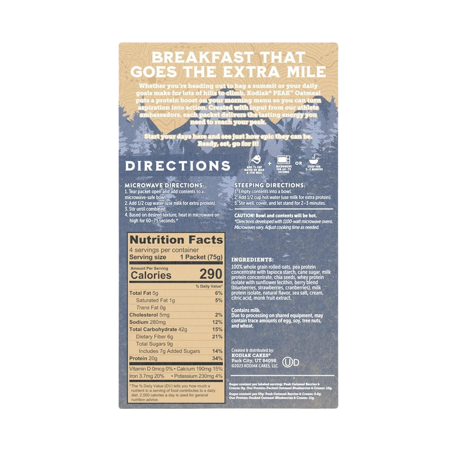 Berries & Cream Oatmeal Packets (4 CT)