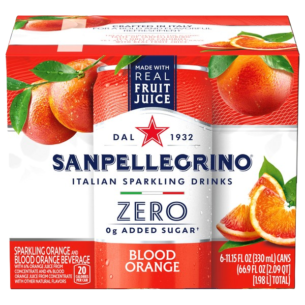 Zero Grams Added Sugar - Blood Orange (6 Pack)