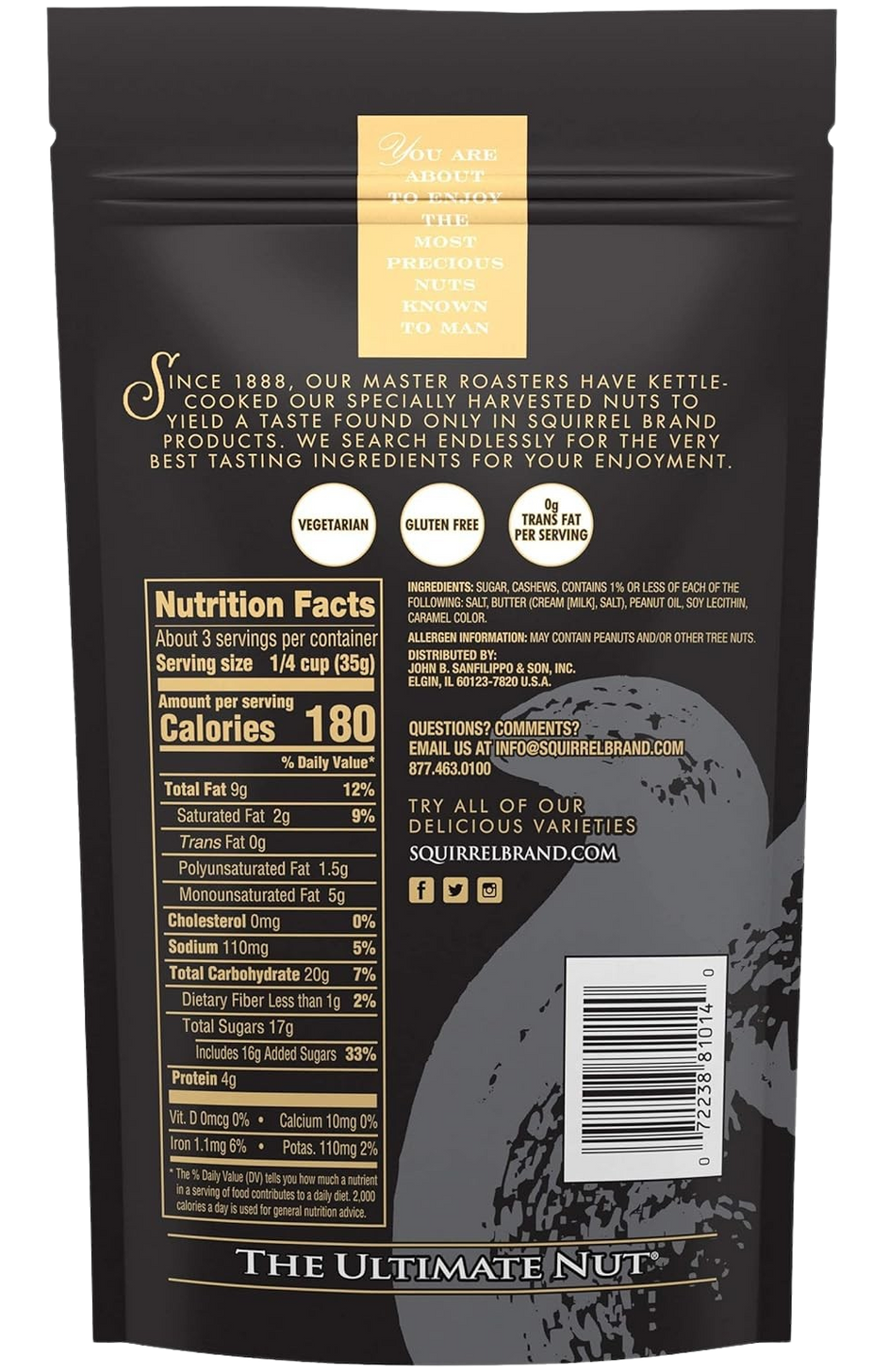 Sweet Brown Butter Nut Cashews