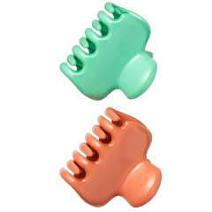 The Mini Claw Clips  - Mint And Coral