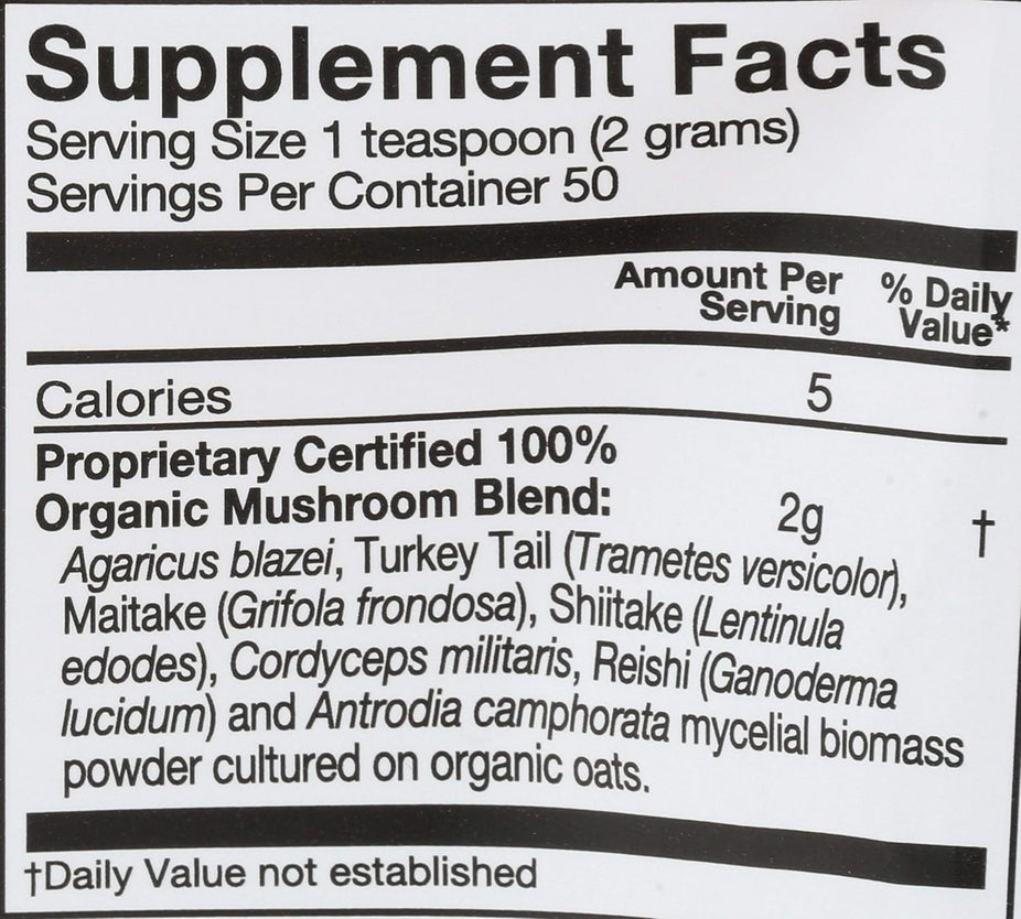Organic Mushroom Nutrition Supplement Powder - Immune