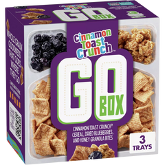 Go Box - Cinnamon Toast Crunch Cereal, Dried Blueberries, and Honey Granola Bites (3CT)