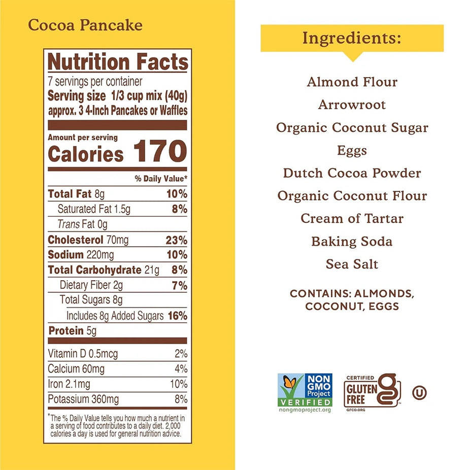 Almond Flour Pancake & Waffle Mix Gluten Free Cocoa